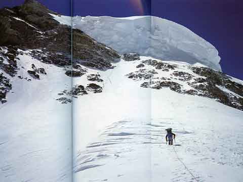 
The Great Serac Towers Over The Traverse And Bottleneck - K2: Challenging the Sky book
